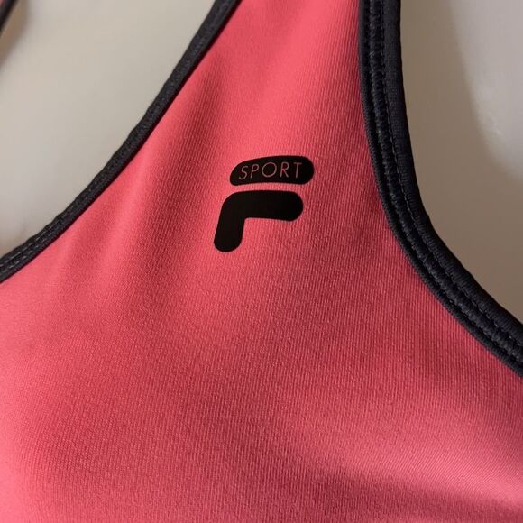 Fila Hot Pink Sports Bra Half Zipper Front Medium - Picture 6 of 13